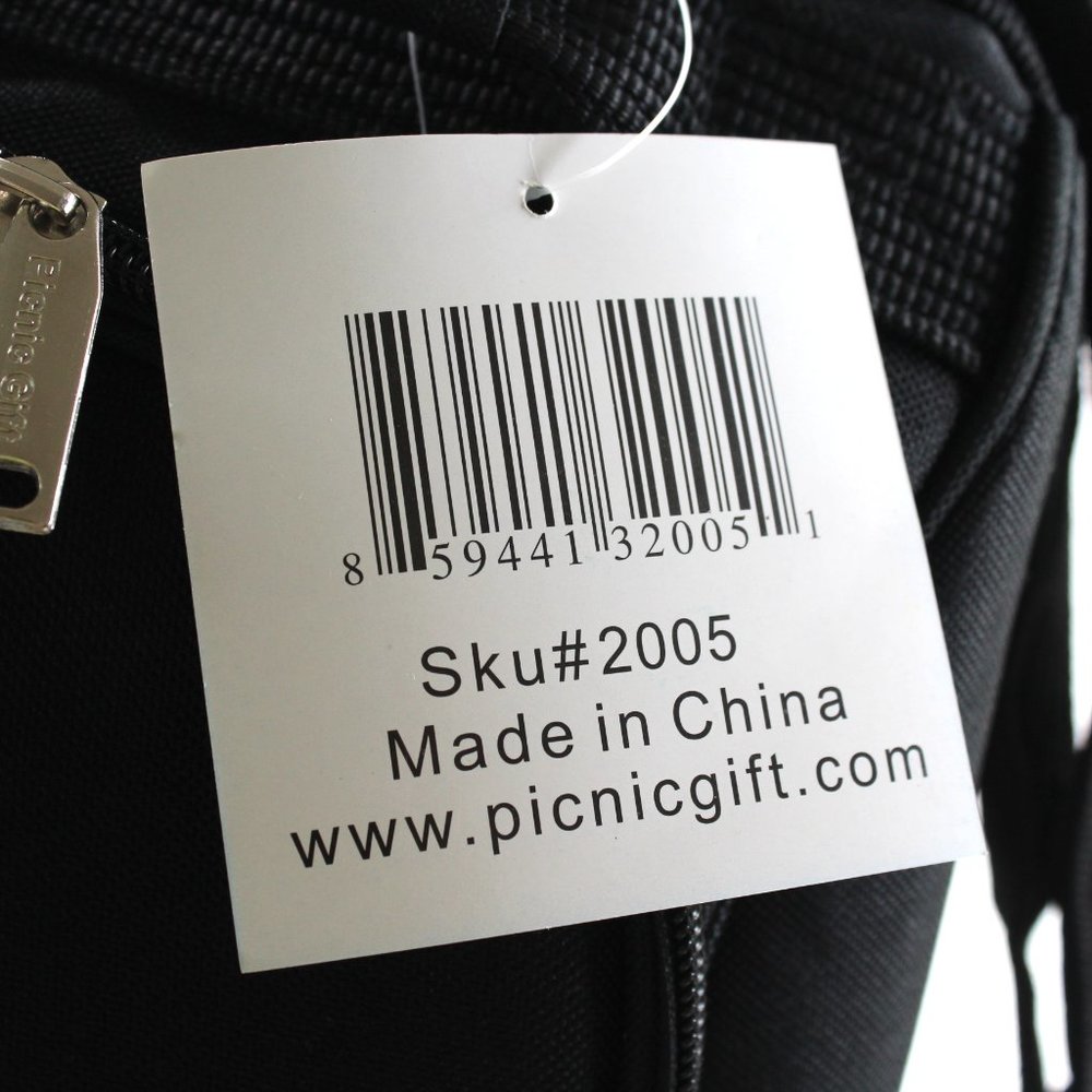 Picnic On The Go Insulted Black Tote Bag 2Person - Picture 10 of 10